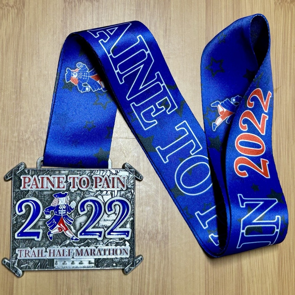 Paine to Pain Trail Half Marathon 2022 Official Finisher's Medal Westchester